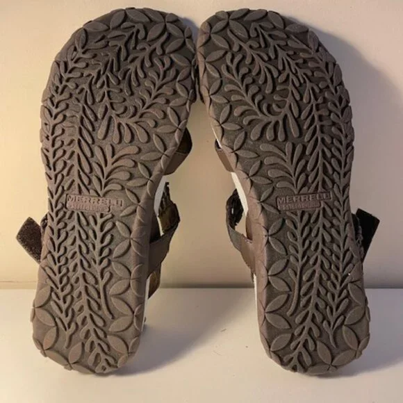 Merrell Sandals Womens 8 Terran Braid Slingback Strappy Espresso Brown Size 7New - Picture 2 of 5
